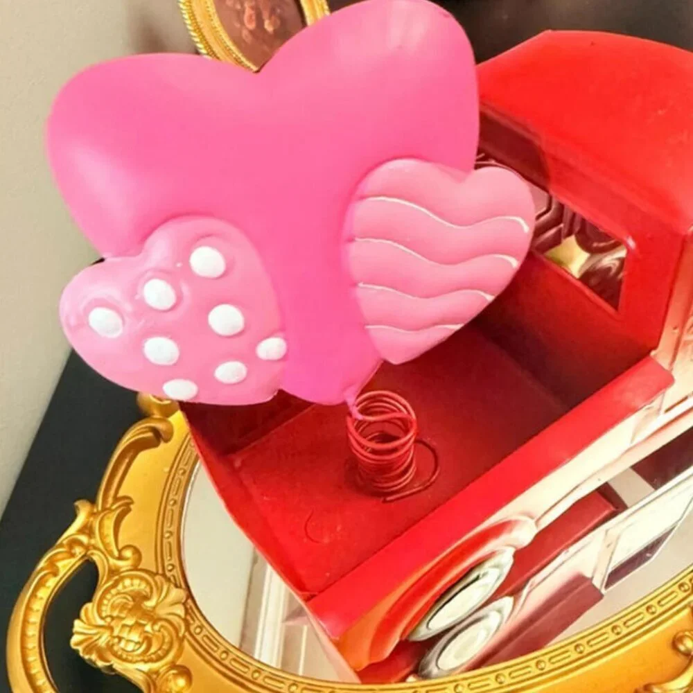 Valentine Red Truck Decor “All You Need Is Love” Metal Tabletop Heart Accent